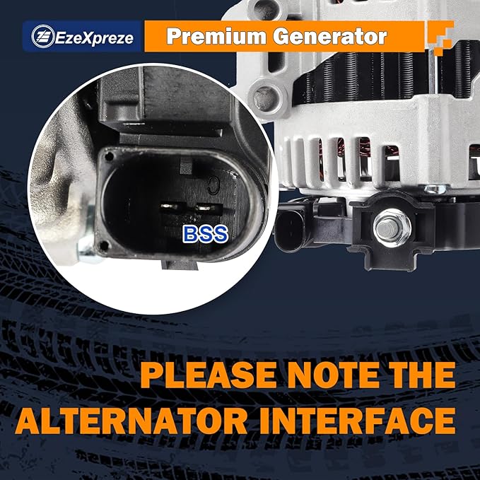 EzeXpreze Alternator for BMW 128i 2008-2013, 328i 2007-2013, 328i xDrive 2007-2008, 328xi 2008-2010, 528i 2009-2010, 528i xDrive 2008, 528xi 2007-2010 X3 X5, 3.0L L6, OE #12317555926 12317551256