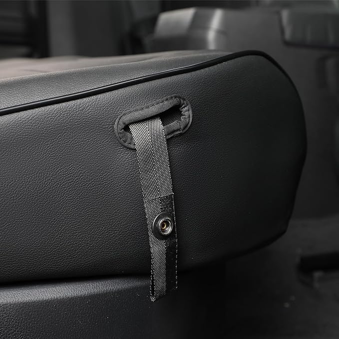 EKR Custom Fit Tacoma Car Seat Covers for Select Toyota Tacoma (Petrol) 2024 2025 Double cab SR,SR5,TRD Sport,TRD Off-Road,Limited -Full Set,Leather(Black)