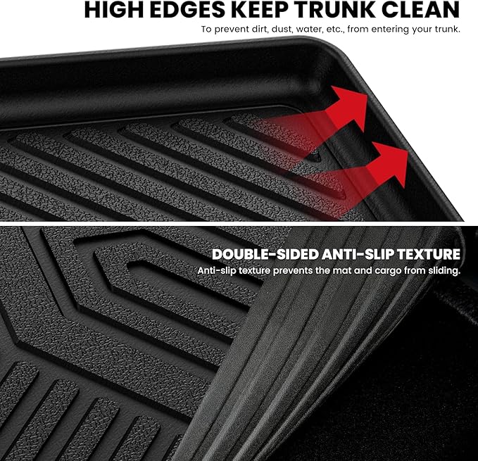 LASFIT Cargo Mat for Mazda CX5 2017-2025, CX 5 All Weather Trunk Mat for 2017 2018 2019 2020 2021 2022 2023 2024 2025 Mazda CX5 Cargo Liner Tray Accessories, Black