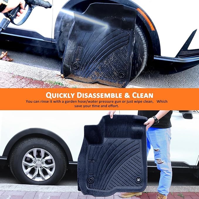 Binmotor-Floor Mats with Upper Cargo Liner for Hyundai Venue 2020-2025, All Weather Car Floor Mat for Hyundai Venue SE/SEL/Limited Accessories (Cargo Mat for Top Position)