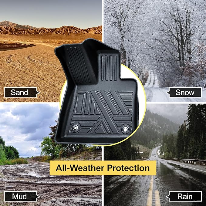 Full Set Floor Mats Custom Fit for 2019-2025 Toyota Rav4 (Include Hybrid) All Weather Floor Mats 2025,Front and Rear Row Mats Liners Trunk Bed mat,Toyota Rav4 Accessories 2025(4 PCS)