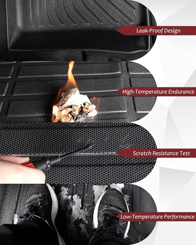 Icyhaws® Floor Mats for Buick Encore GX (AWD Only) 2020-2025 | All Weather TPE Waterproof Anti-Slip Custom Fit Car Floor Liners & Cargo Liner Trunk Mat | Front & Rear Row, 4pcs Black