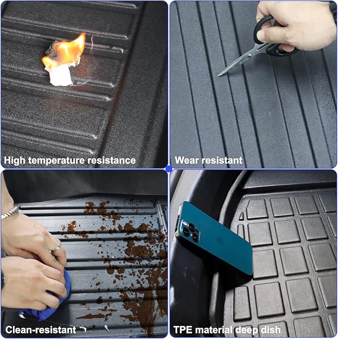 Compatible for 2025 2024 2023 2022 2021 Nissan Rogue Floor Mat Trunk Cargo Liners, All-Weather Rear Trunk Mat Cargo Cover Protector Fit for Rogue 2024-2021 Accessories (No Sport Models)