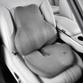 Coverado Memory Foam Car Seat Cushion and Lumbar Support Pillow for Car, Ergonomic Office Chair Cushion for Lower Back Pain Relief, Breathable & Non-Slip for Car, Home, and Office Use, Gray