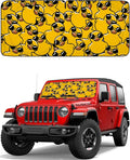 Autoamerics JeepWrangler Classic Ducks 1-Piece Windshield Sun Shade Foldable Car Front Window Sunshade - Best Heat Shield Reflector Cover - Blocks Max UV Rays & Keeps Your Vehicle Cool