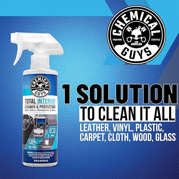 Chemical Guys Total Interior Cleaner and Protectant, Safe for Cars, Trucks, SUVs, Jeeps, Motorcycles, RVs & More, 32 fl oz