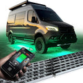 OPT7 Aura Pro Underglow Lights for Class B & B+ RV Motorhomes with APP & Remote Control, RGB Multicolor Modes, Music Sync, 6 PCS Waterproof Rigid Aluminum Light Bar, Outdoor Neon Accent LED Strip Kit