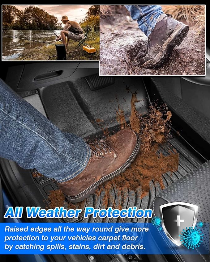 Cartist Floor Mats Custom Fit for Acura ILX 2013-2022 All Weather Floor Liners Front & 2nd Row Carpet Protection 3D TPE Heavy Duty Waterproof