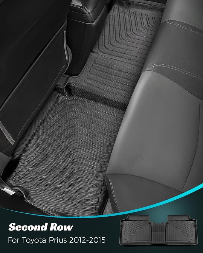 Car Floor Mats for Toyota Prius 2012-2014 Accessories(Not Fit Plug-in, V or C Models), All Weather Rubber Mat, Automotive Floor Carpet Protector Car Accessories