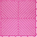 15.7"x15.7" Garage Flooring Tiles, Non-Slip Interlocking Plastic Garage Floor Mat, Garage Organization & Garage Storage, Vented Pattern (Carnival Pink, 25PCS)
