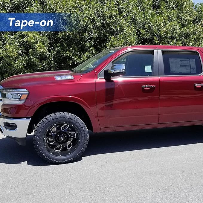 Window Visors Rain Guards for 2009-2018 Ram 1500 Crew/Mega Cab/Full-Size Cab, Window Vent Wind Deflectors Visors Shades for 2010-2025 Ram 2500 & 3500, 2019-2024 Ram 1500 Classic Body Models Only