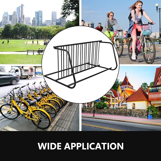 Outdoor Bike Storage, 10 Bike Rack Garage, 61 In Long All-Steel Mesh Bikes Rack, Can Hold 10 Bikes On Both Sides, Easy to Install and Excellent Stability, No Need to Be Fixed, Suitable for Front Yards