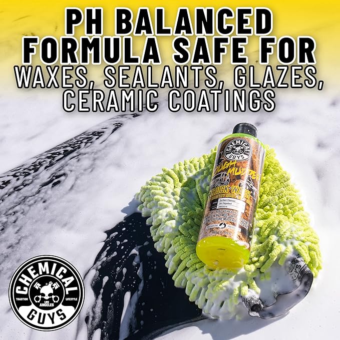 Chemical Guys CWS202 Tough Mudder Foaming Truck, Off Road and ATV and RV Heavy Duty Wash Soap, (Works with Foam Cannons, Foam Guns or Bucket Washes), 128 fl oz (1 Gallon), Lemon Scent