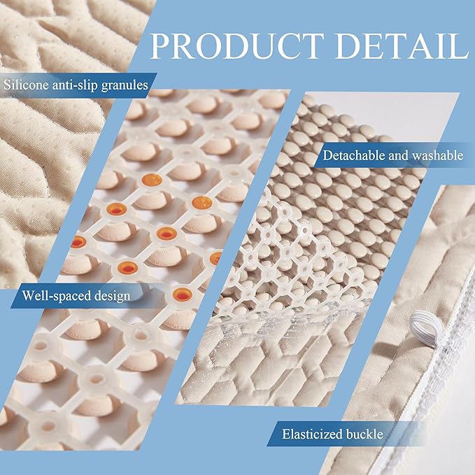 HOMREST Beaded Car Seat Cushion 19x19 Massage Ceramic Seat Cover for Back Pain Cooling Comfy Bead Seat Pad for Trucks,Executive Chairs(Beige)