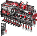 52" W Large Power Tool Organizer Wall Mount -12 Drill Holder for Garage,4 Layer Heavy Duty Power Tool Rack,Tool Organizer Storage for Workshop Garage Basement,Gifts for Men Dad Husband
