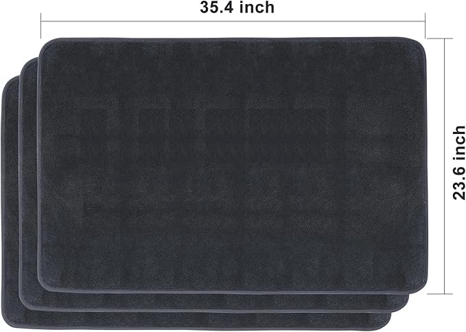 JOYMOOP Car Dry Towel, Quick Drying, Medium Size,Microfiber Cleaning Cloth, Dark Grey, 35.4 x 23.6 Inches, 3 Pack for Boates, RVs, SUVs, Trucks, Cars