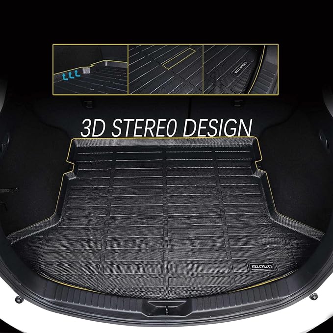 KELCSEECS Floor Mats & Cargo Liner Custom for Nissan Altima 2019-2025 All Weather Protection TPE Floor Liners Front& Rear Row Full Set Accessories Black