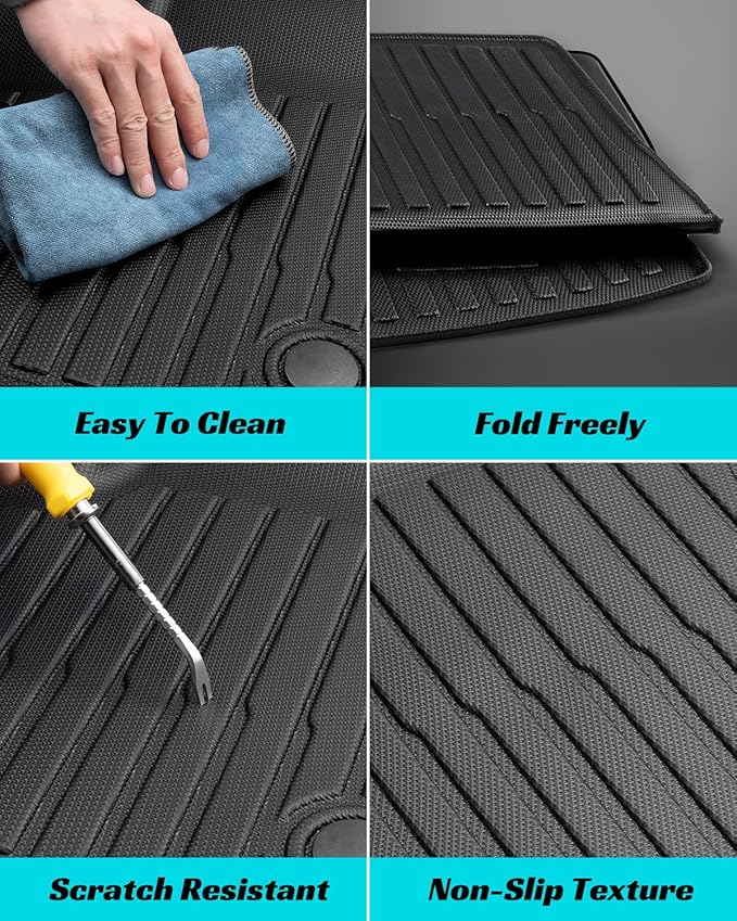 Floor Mats Full Set for Dodge Durango 2011-2015 7 Seats, All Weather Floor Mats Cargo Liner Car Accessories for Dodge Durango 2011-2015, Custom Fit Accessories Rubber Trunk Liner for SUV Cargo