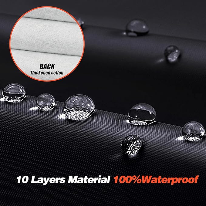 12-Layer Custom Fit Car Cover for Tesla Model X (2015-2025), Upgraded Waterproof All-Weather Full Exterior Cover with Door Zipper, for Snow Rain Dust and Sun UV Protection-Black.