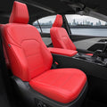 for Toyota Camry Seat Covers LE SE 2025 - Custom Fit Car Seat Covers Full Set, Leather Seat Covers for Cars, Waterproof Car Seat Cover, Red
