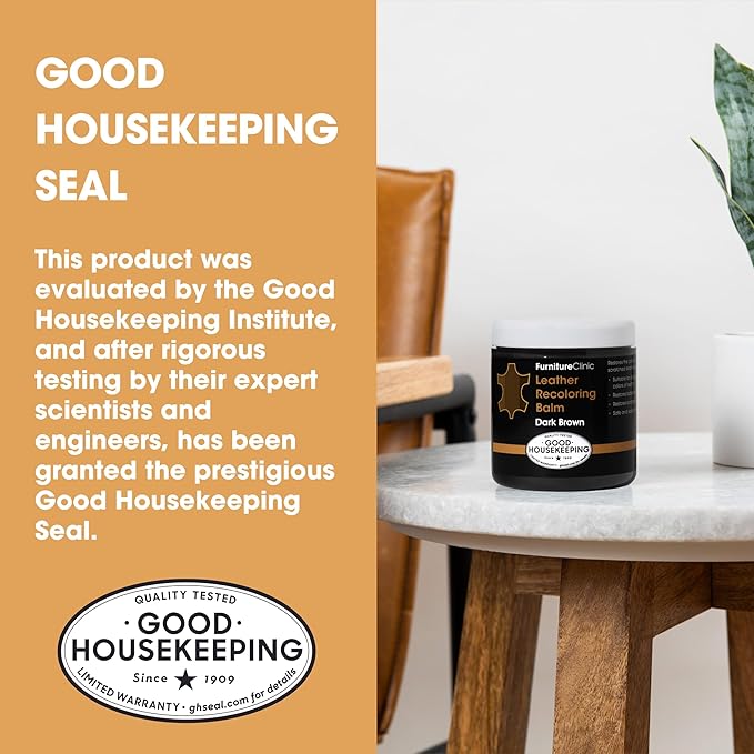The Original Leather Recoloring Balm by Furniture Clinic - Pine Green Leather Dye for Furniture, Couches & Car Seats - Restore Scratched, Faded, & Damaged Surfaces