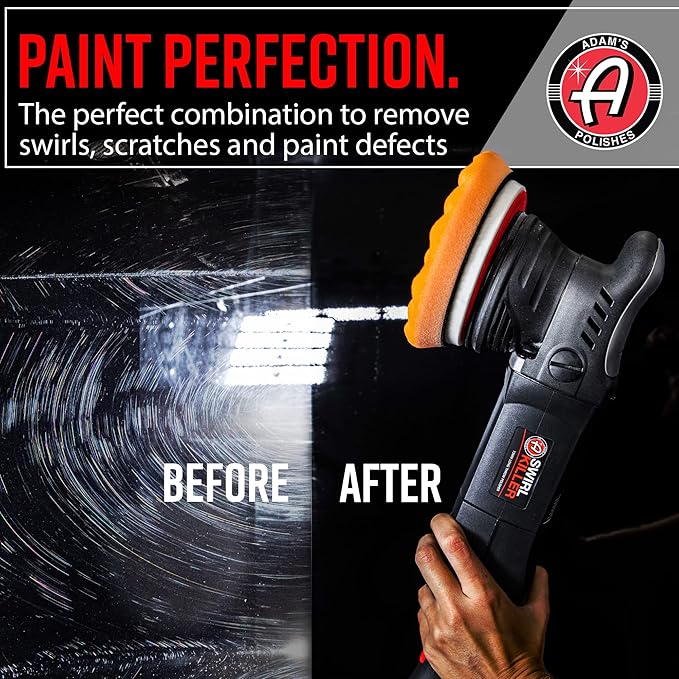 Adam's Polishes Swirl Killer 15mm Polisher Kit 16 Item Buffer Polisher Dual Action Machine Use W/Car Polish, Polishing Compound, or Car Scratch Remover | Detailing Car Wash Clay Bar Ceramic Coating