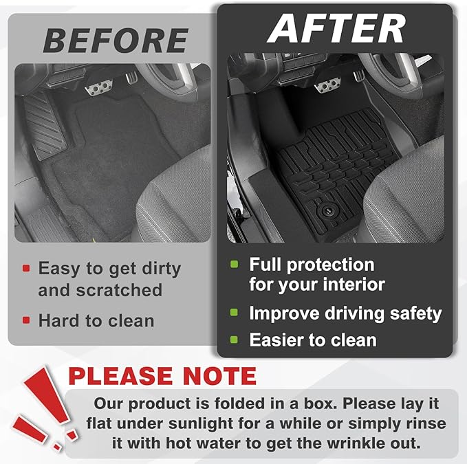 TripleAliners Floor Mats All Weather Liners Compatible with Toyota 2025 4Runner Accessories Custom Fit TPE Heavy-Duty 1st & 2nd & 3rd Row Waterproof Anti-Slip Floor Liners (7 Seats ONLY)