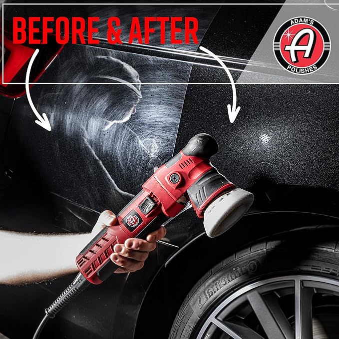 Adam's Polishes SK Pro 12mm Car Polisher Kit (10 Item) - Professional Dual Action Polisher for Car Detailing - Paint Correction, Waxer Buffer DA Polisher - Variable Speed Car Polisher System