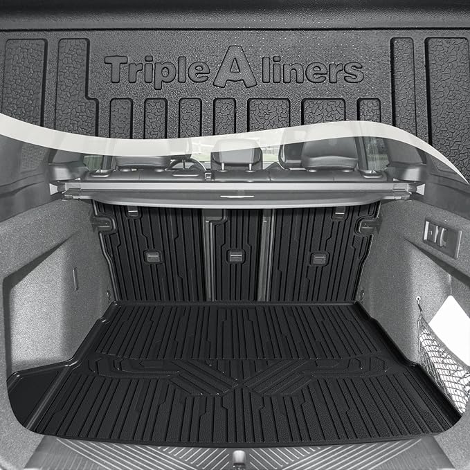 TripleAliners All Weather Liners Compatible with 2025 BMW X3 Accessories TPE Anti-Slip Odorless Custom Fit Floor Liners Rear Trunk Cargo Mat Seat Back Cover(Floor Mats & Trunk Mat & Backrest Mats)
