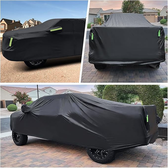 for Chevy Silverado 1500 Crew Cab 6.6 ft. Bed Truck Cover, Waterproof All Weather Car Covers with Zipper Windproof Heavy Duty Protection for 2000-2023 Silverado 1500/GMC Sierra 1500(UP to 241.7‘’L)