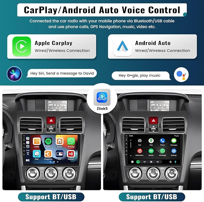 UNITOPSCI 2G+64G for Subaru Forester WRX Impreza 2013-2015 Radio Android 13 Car Stereo Wireelss Apple CarPlay Android Auto 9 Inch Touchscreen WiFi GPS Navi Bluetooth FM/RDS HiFi Audio + Backup Camera
