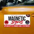 2 Pack, Personalized Magnetic Signs for Vehicles, Custom Car Magnets for Businesses, Customized Full Color Magnetic Truck Signs, 12x24 Car Magnet Signs (Design A)