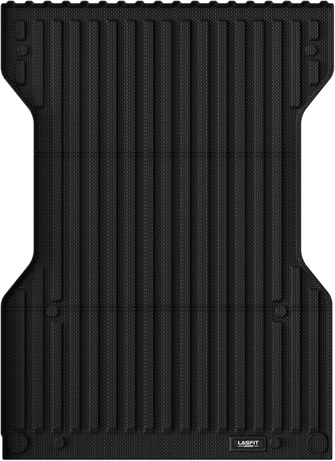 LASFIT Bed Mat for Toyota Tacoma (6FT,73.5''Bed) 2023 2022 2021 2020 2019-2005 Truck Bed 6 ft, All Weather TPE Car Bed Liner for Toyota Tacoma Accessories Truck Mat &Cargo Liner, Black