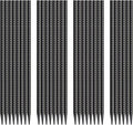 16 Inch Rebar Stakes 30 Pack Heavy Duty Ground Anchors with Chisel Point End Long Straight Steel Tent Stakes 3/8" Thickness Metal Spikes Black Coated for Concrete Timber Camping Garden Plant