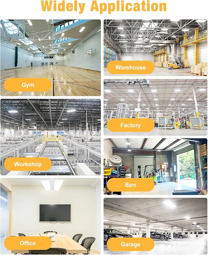 LED Linear High Bay Light, 210W LED High Bay Shop Lights Fixture, Compatible with Industrial 120-277V, 31500LM LED Linear High Bay Light for Shop Garage Warehouse, UL Complied