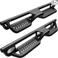 BINARY STAR Running Boards Compatible with Vehicle 2022-2025 Toyota Tundra CrewMax Cab, 6 Inch Tundra Two-Stair Side Steps Nerf Bars, Black Step Bars Step Rails, Running Boards