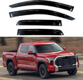 KPY Window Visor Compatible with Toyota Tundra Double Cab 2022-2024, Rain Guard Window Vent Deflectors Tape-On Style, 2022 2023 2024 (Double Cab Only)