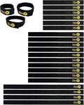 Quick-Straps by Wrap-It Storage - Assorted 20-Pack Black - Hook and Loop Hose and Cable Organizers