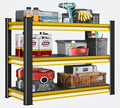 40" W Garage Shelving Heavy Duty, 1500LBS Loads Adjustable Garage Storage Shelves,3-Tier Metal Storage Racks and Shelving Units, Utility Rack Shelves,40" W x 18" D x 36" H,Yellow
