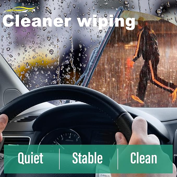 24" 18" 14" Windshield Wiper Blades Replacement for Subaru Forester 2009 2010 2011 Premium All Weather Front Rear Wipers Set - OEM Quality (Pack of 3)