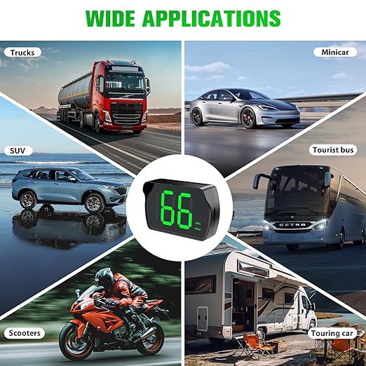 GPS Digital Speedometer for Car MPH, Universal HUD Speed Meter with LED Large Font, Plug Play for Car Truck Motor SUV Golf Cart All Vehicles (2 Pack Digital Speedometer with Charger)