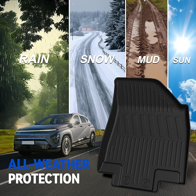 Floor Mats Set for 2022-2025 Nissan Pathfinder 7/8 Seats Accessories, Full Coverage All Weather Floor Mats Cargo Mat with Backrest Protectors - Includes Trunk Lower Mat & Door Sill Guards