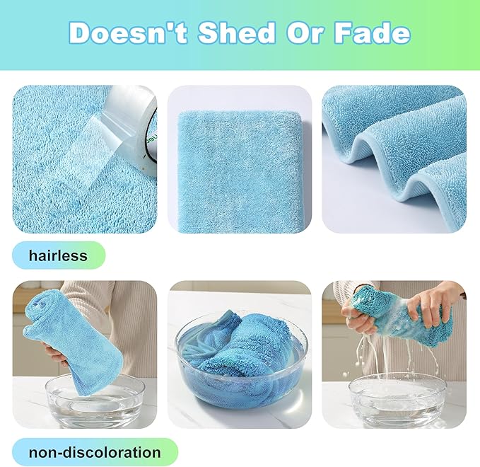 JOYMOOP Car Dry Towel, Quick Drying, Medium Size, Microfiber Cleaning Cloth, Blue, 35.4 x 23.6 Inches, 1 Pack for Boates, RVs, SUVs, Trucks, Cars