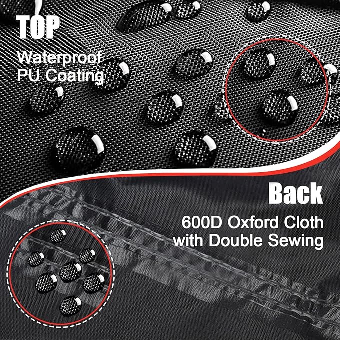 Comnova Motorcycle Cover 91 Inch - 600D Outdoor Moped Cover with Lock Hole Universal Fit, Heavy Duty & Waterproof Motor Cycle Protection for Harley, Honda, Kawasaki, Fit Up to 91" Motorcycles