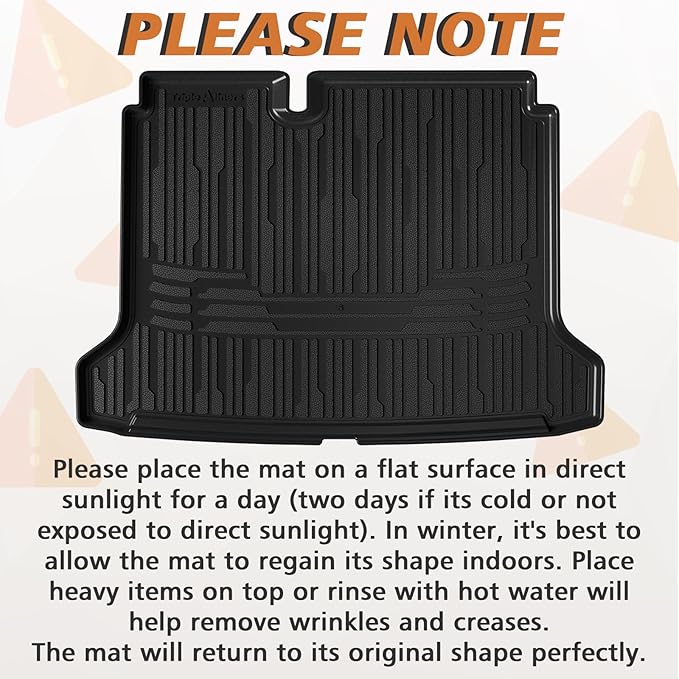 TripleAliners Trunk Mat All Weather Liners Compatible with 2025 Nissan Kicks Interior Accessories Custom Fit Anti-Slip TPE Full Coverage Protection Rear Trunk Floor Mat (S Trim Level ONLY)
