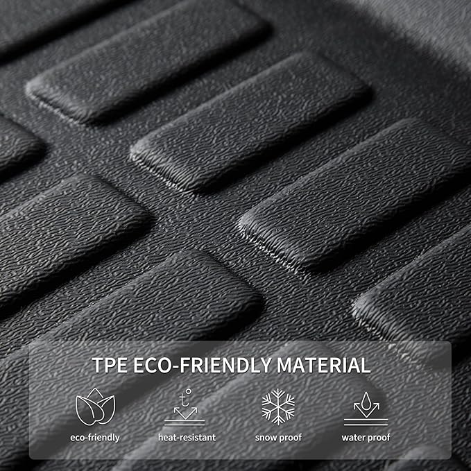 KELCSEECS Floor Mats & Cargo Liner Custom for Kia K5 2021-2025 (FWD Only) & Hyundai Sonata 2020-2025 All Weather Protection TPE Floor Liners Front& Rear Row Full Set Accessories Black