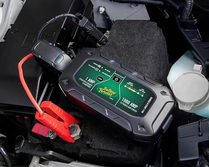 Battery Tender Charge N Start 1100 - Smart 12V/1 AMP Battery Charger and 1000 AMP Jump Starter Combo | 2-in-1 Battery Maintainer for Cars, Motorcycles, ATVs (USA Engineered)