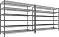 REIBII 83"H Storage Shelves 3840LBS Metal Shelving Unit Garage Shelving Heavy Duty 6 Tier Commercial Adjustable Wire Shelving for Storage Rack for Pantry, Garage, Kitchen, 83"H x 55.5"W x 18"D, 2PCS