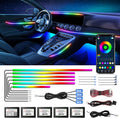 WEBUPAR Dreamcolor Acrylic Interior Car Lights - 18 in 1 RGB LED Strip Lights with APP Control and 213 Color Modes, Decorative Ambient Lighting Kits