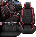 Car Seat Covers for Chrysler Pacifica 2004-2025, Stylish Sport Seat Cover, Premium Nappa Leather Car Seat Cover. Automobile Seat Covers Sets.(Standard 5 Seats/Black Red)